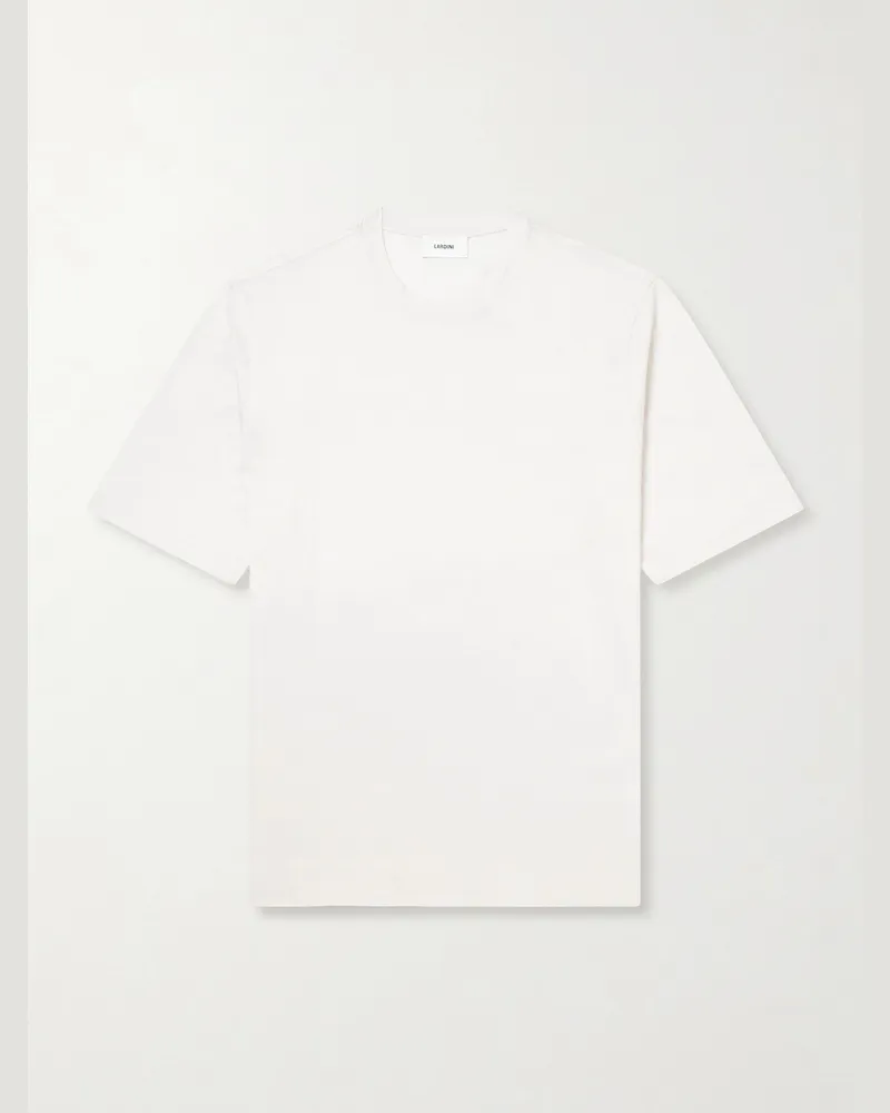 LARDINI T-Shirt aus Jersey aus einer Baumwoll-Seidenmischung Neutral