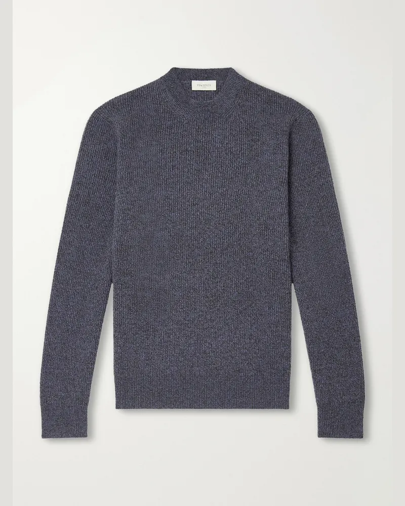 PIACENZA 1733 Ribbed Cashmere Sweater Gray