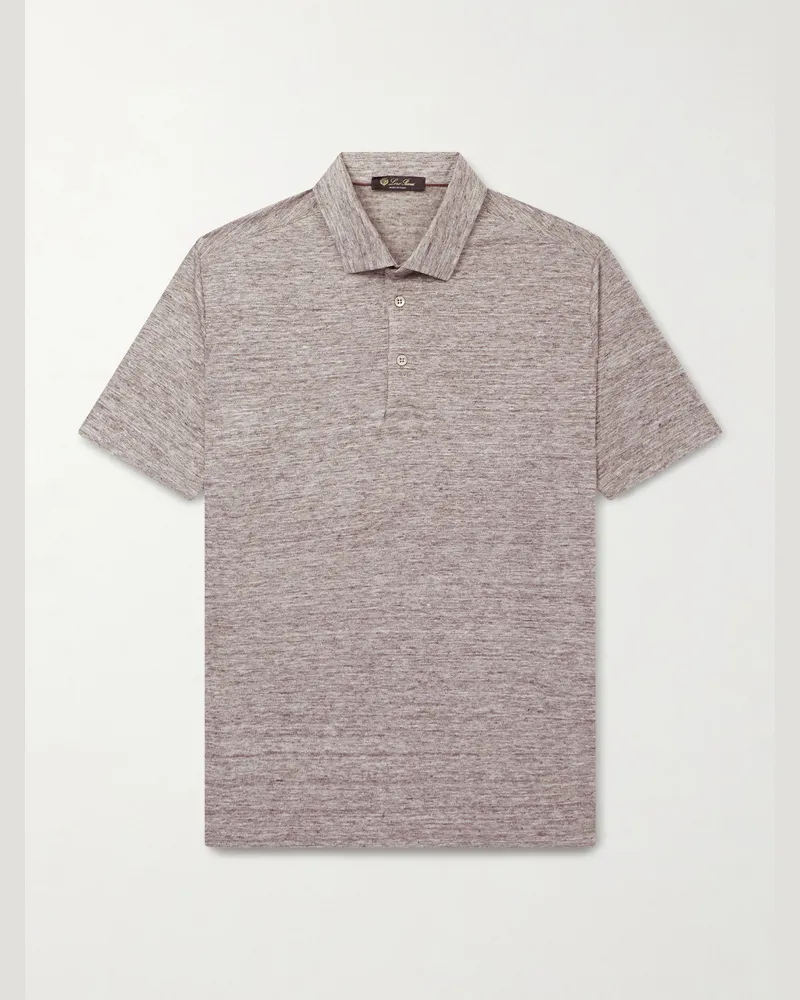 Loro Piana Linen Polo Shirt Neutrals