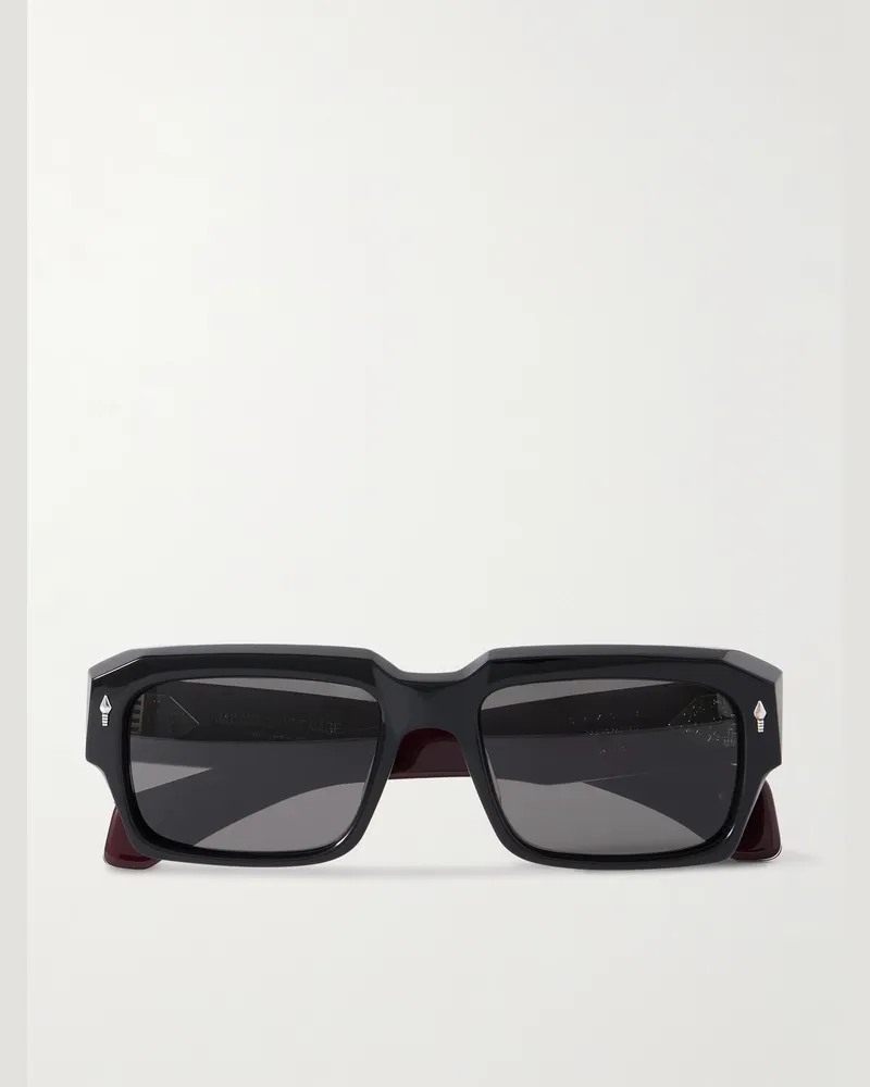 Jacques Marie Mage Last Frontier VI Dakota Sonnenbrille mit D-Rahmen aus Azetat und silber- und goldfarbenen Details Schwarz
