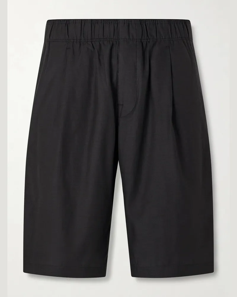 Our Legacy Leisure Straight-Leg Twill Shorts Black
