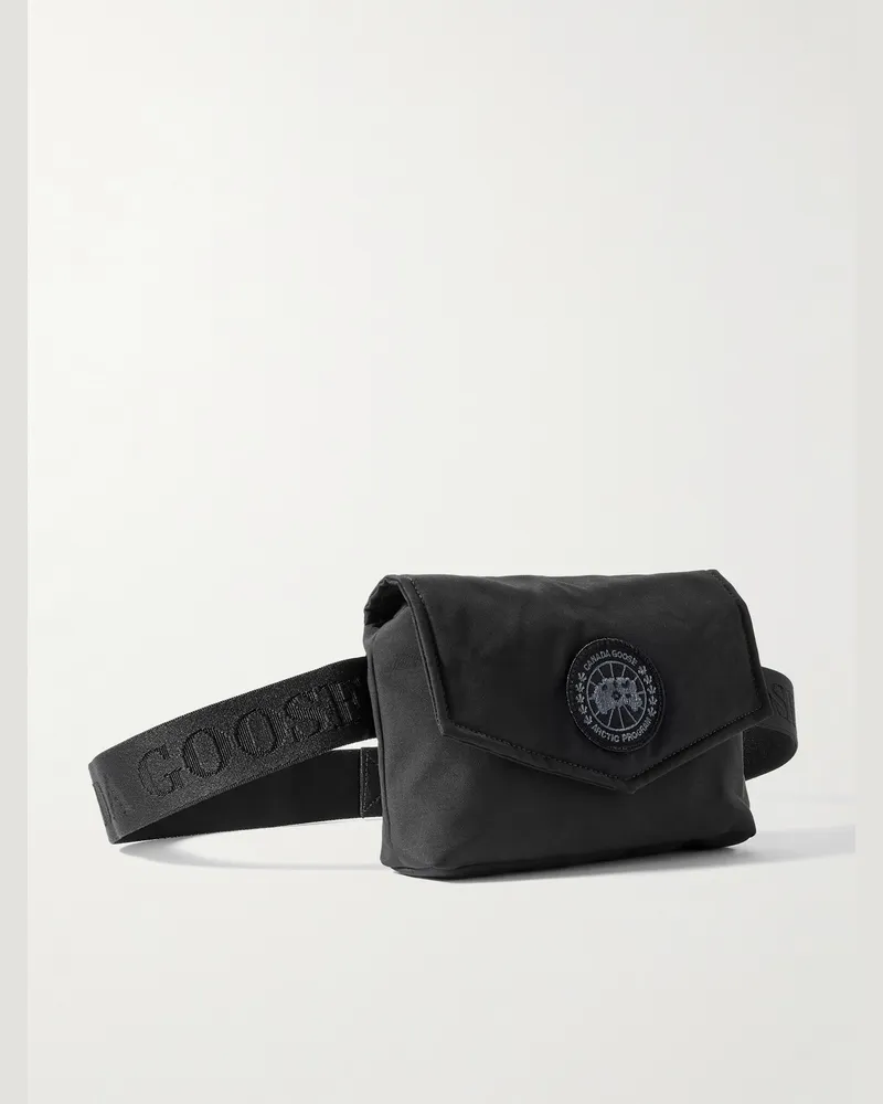 Canada Goose Logo-Appliquéd Shell Belt Bag Black