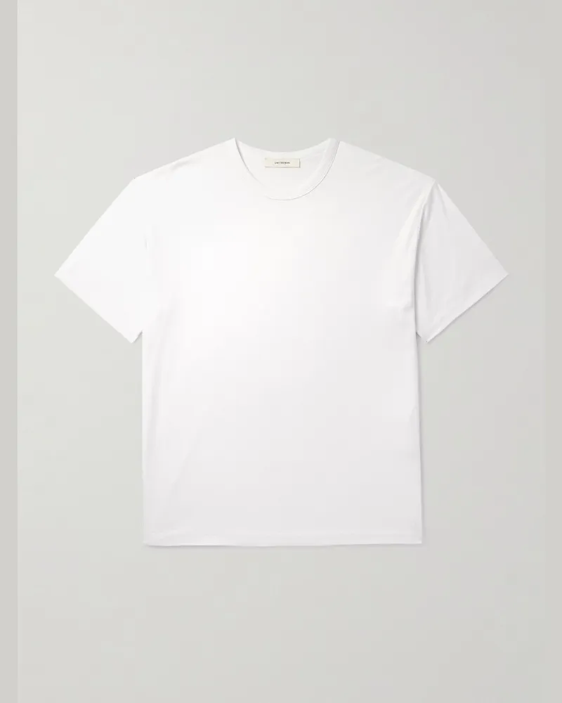 Umit Benan James T-Shirt aus Baumwoll-Jersey Weiß