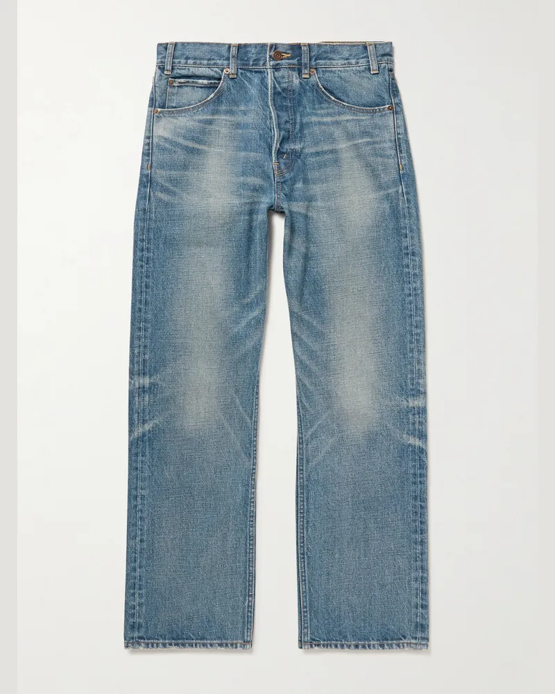 Celine Kurt gerade geschnittene Jeans Blau
