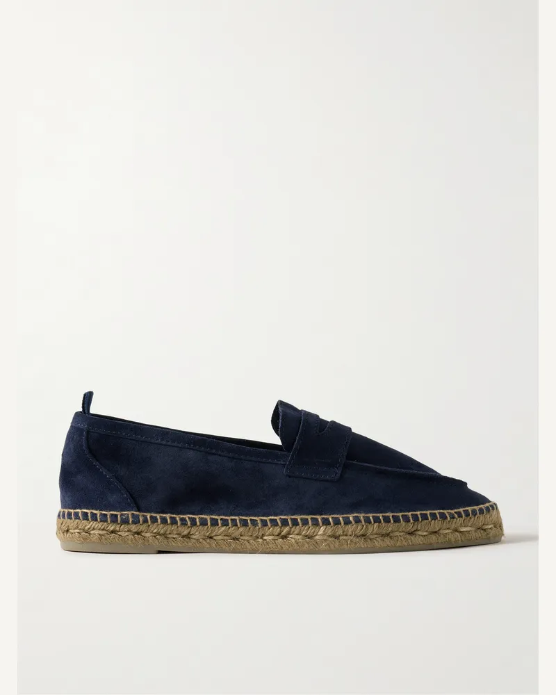 Castañer Nacho Espadrilles aus Veloursleder Blau