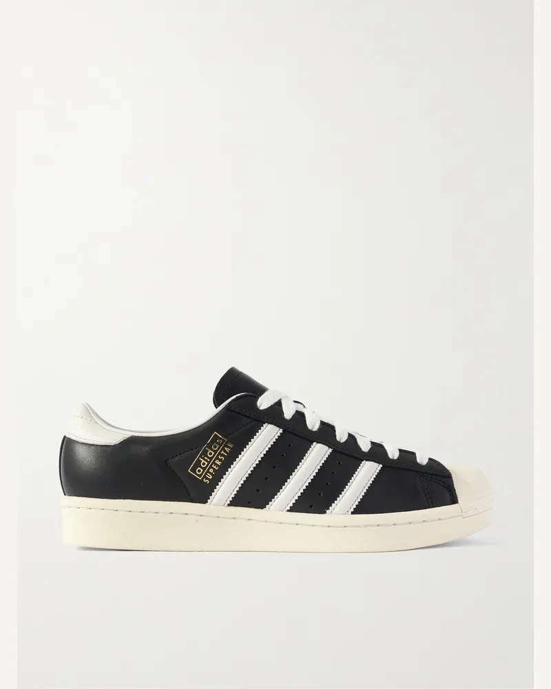 adidas Made in Germany Superstar Vintage Sneakers aus Leder mit Streifen Schwarz