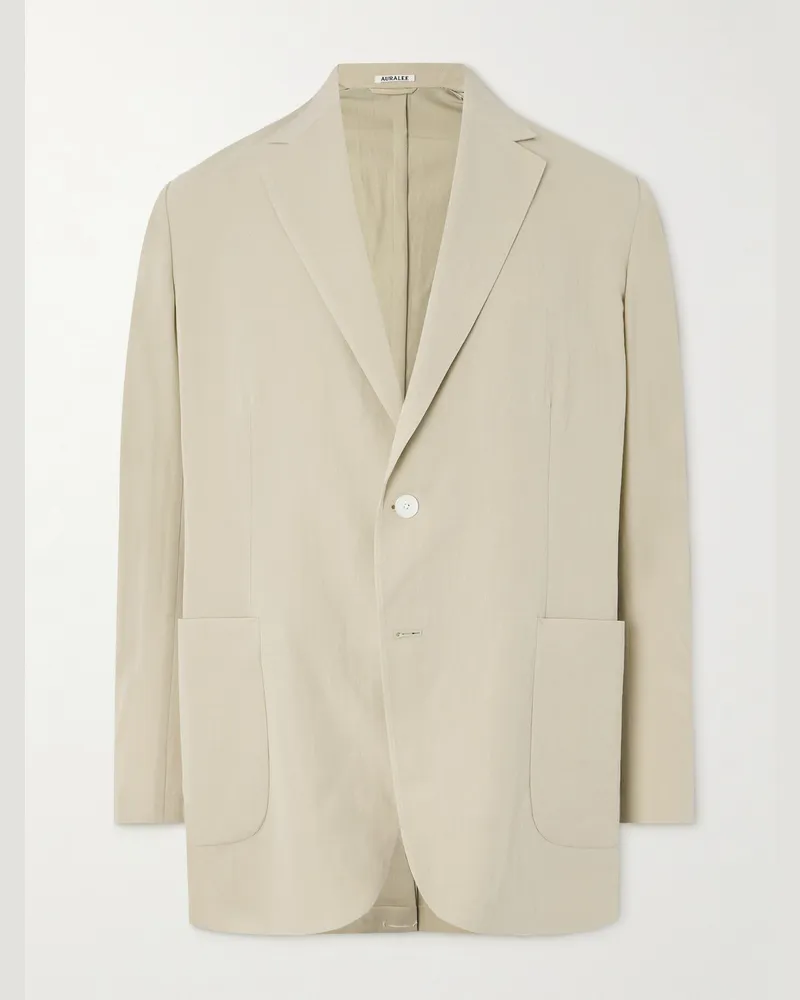 AURALEE Oversized Cotton and Wool-Blend Gabardine Blazer Neutrals