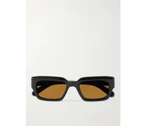 Maverick S Sonnenbrille mit rechteckigem Rahmen aus Azetat mit stahlgrauen Details