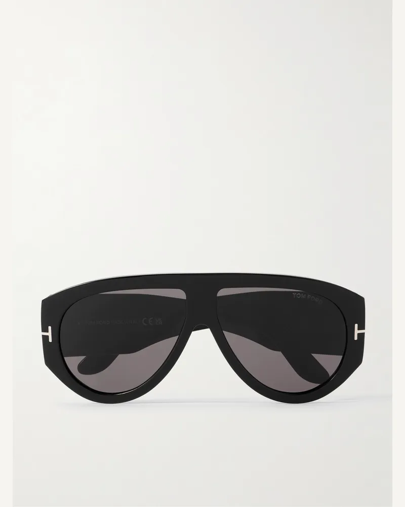 Tom Ford Bronson Aviator-Style Acetate Sunglasses Black