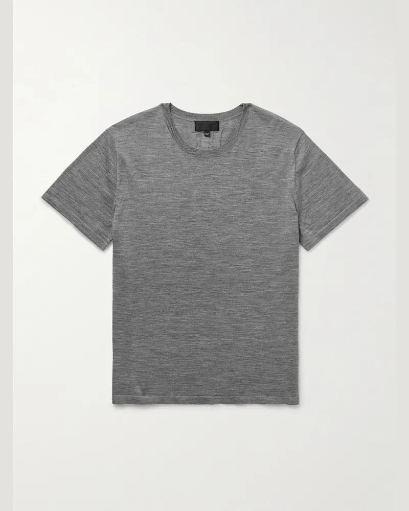 Nili Lotan Draven Wool T-Shirt Gray