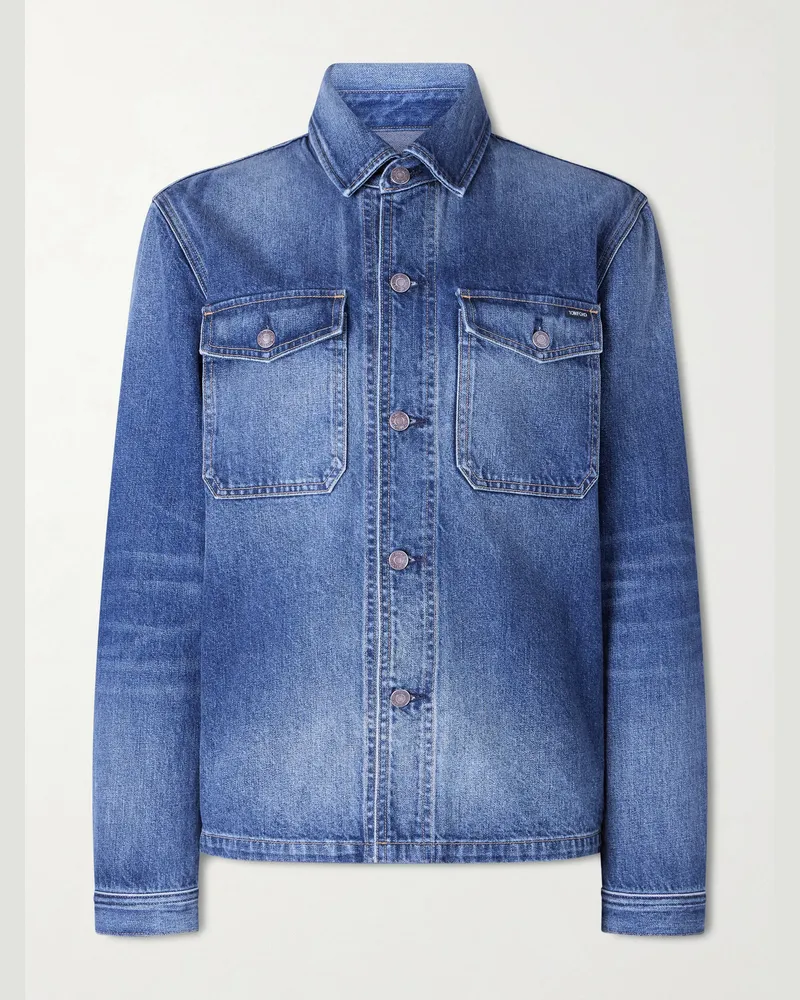Tom Ford Denim Shirt Overshirt Blue