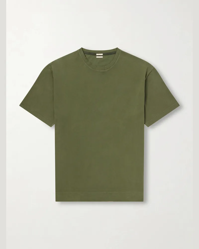 Massimo Alba Nevis Cotton-Jersey T-Shirt Green