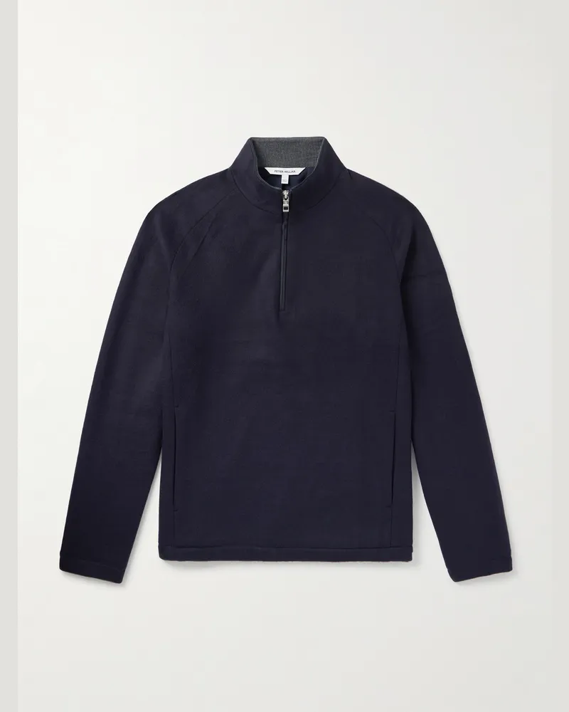 Peter Millar Crown Flex Troyer aus Merinowolle Blau