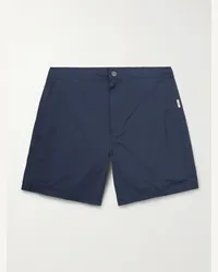 Onia Calder gerade geschnittene mittellange Badeshorts Blau