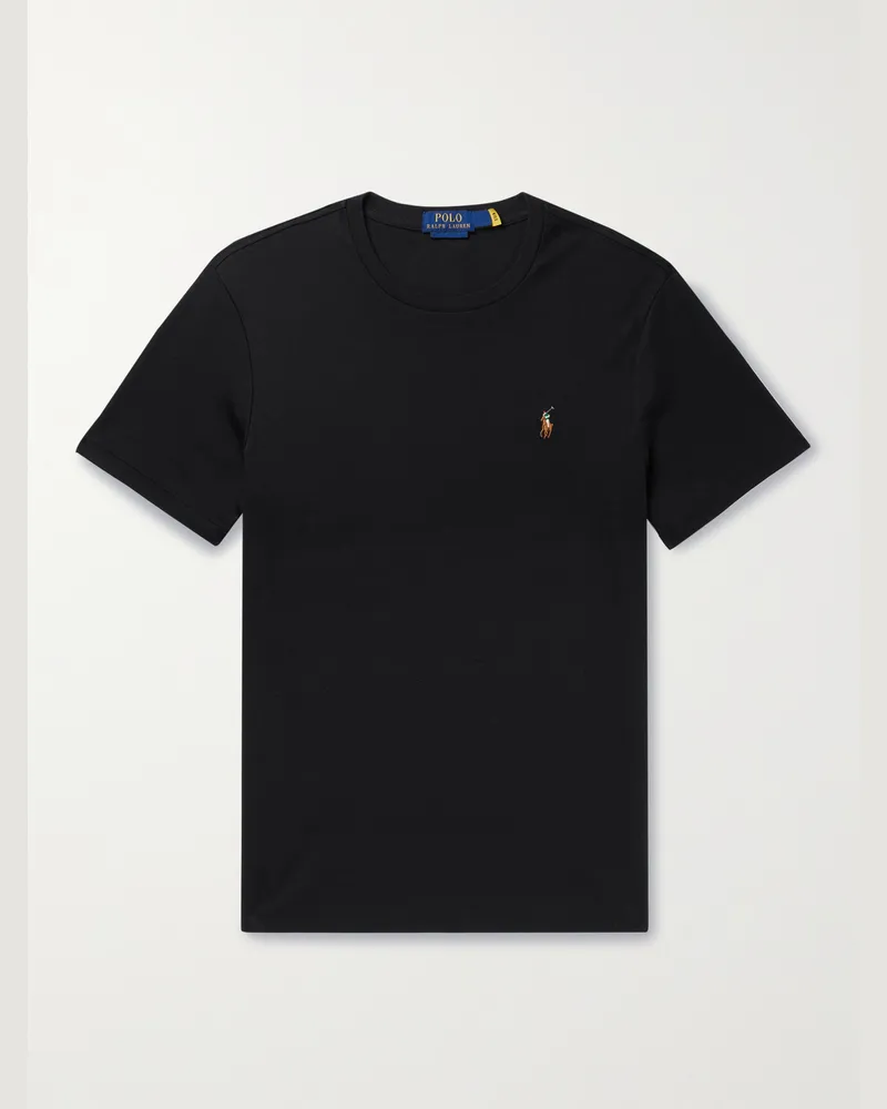 Ralph Lauren T-Shirt aus Baumwoll-Jersey Schwarz