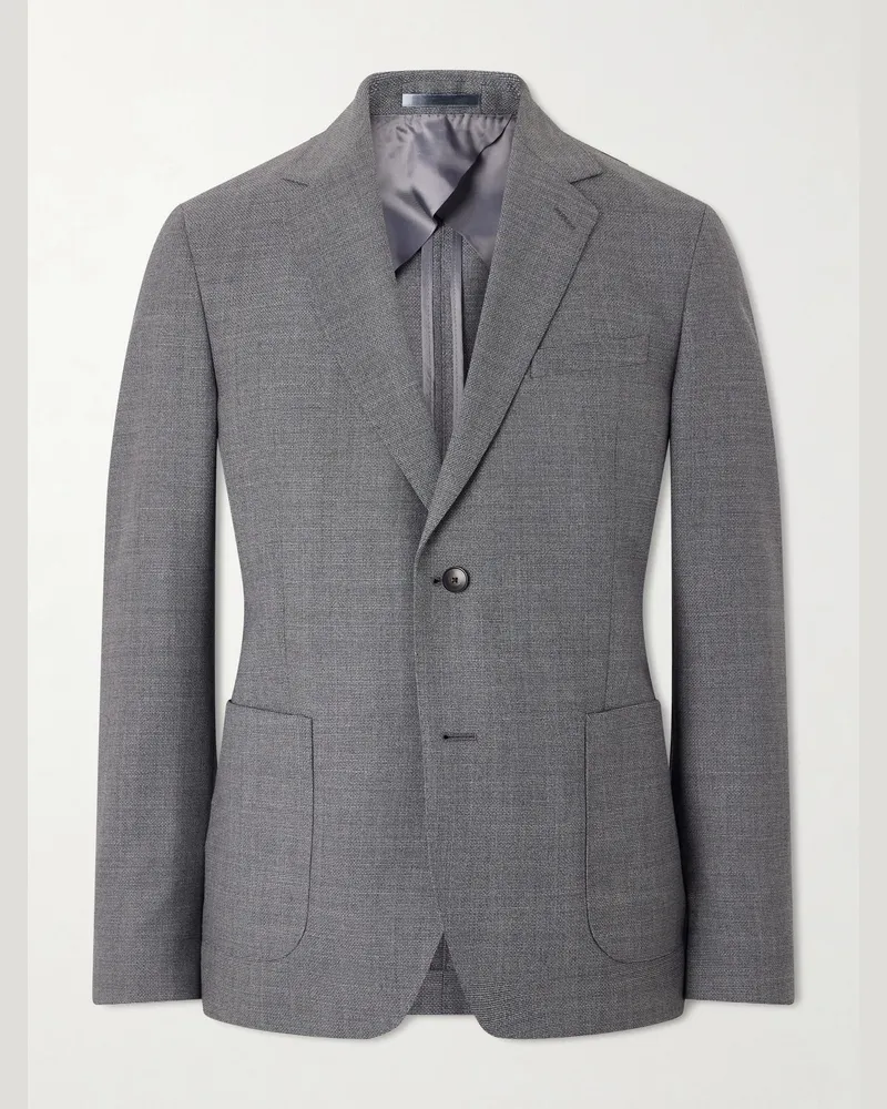 MR P. Wool-Hopsack Suit Jacket Gray