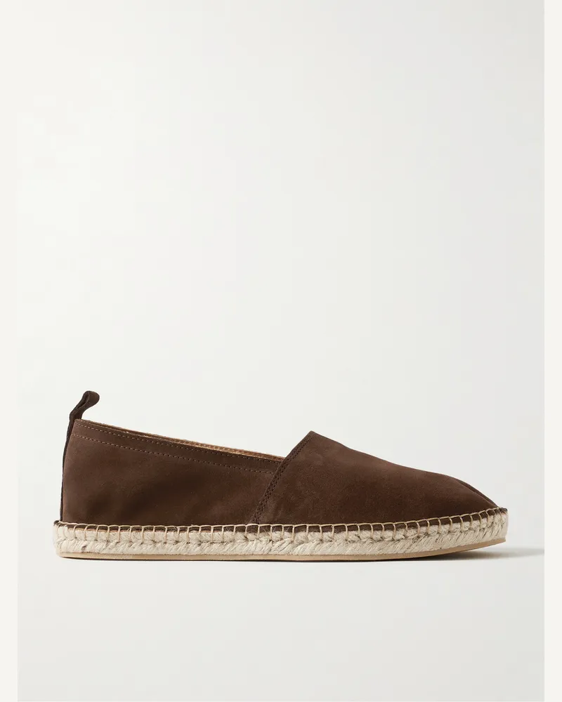 MR P. George Espadrilles aus Veloursleder Braun