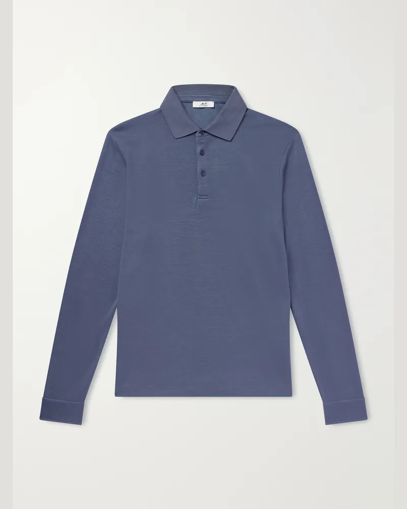 MR P. Woven Polo Shirt Blue