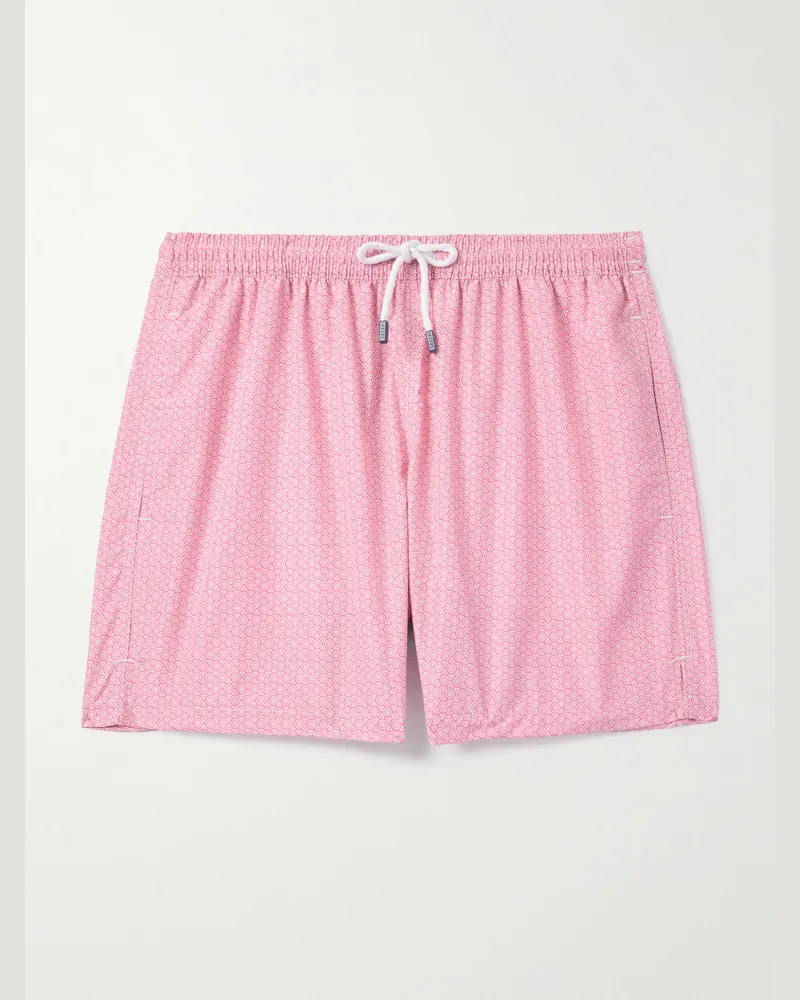 Fedeli Madeira gerade geschnittene mittellange Badeshorts Pink