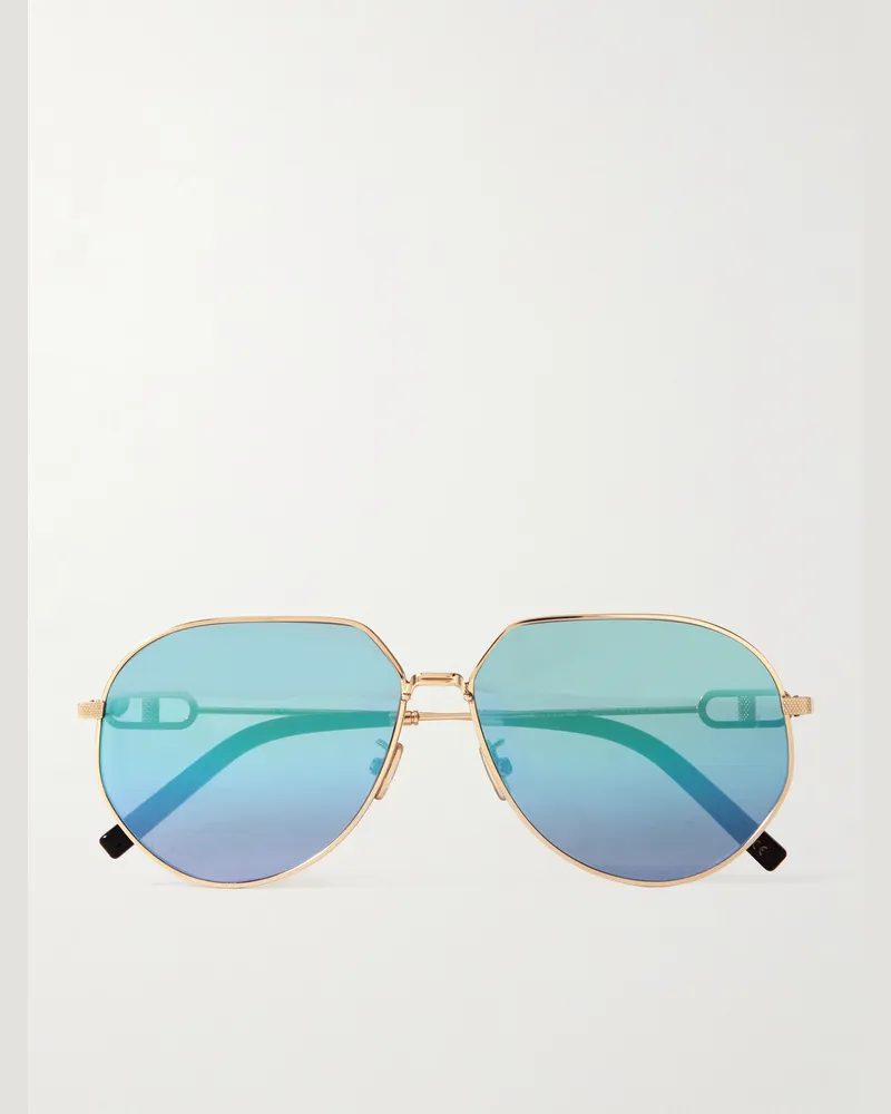 Dior CD Link A1U goldfarbene Sonnenbrille mit rundem Rahmen Gold