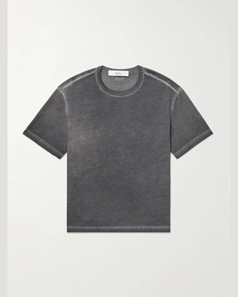 Séfr Mauro T-Shirt aus Biobaumwoll-Jersey Grau