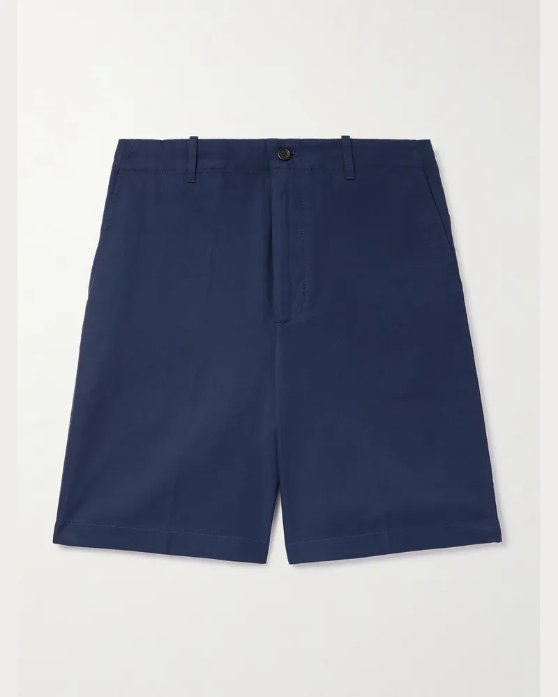 Dunhill Gerade geschnittene Chinoshorts aus Baumwoll-Twill Blau