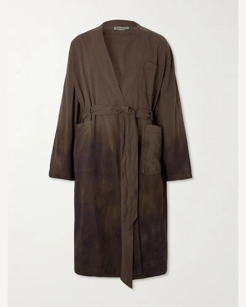 Our Legacy Emporio Armani Toga Trenchcoat aus Baumwolle Braun