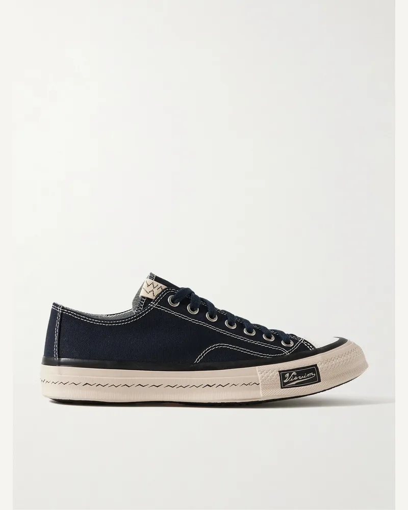 Visvim Skagway Lo Sneakers aus Canvas mit Lederbesatz Blau