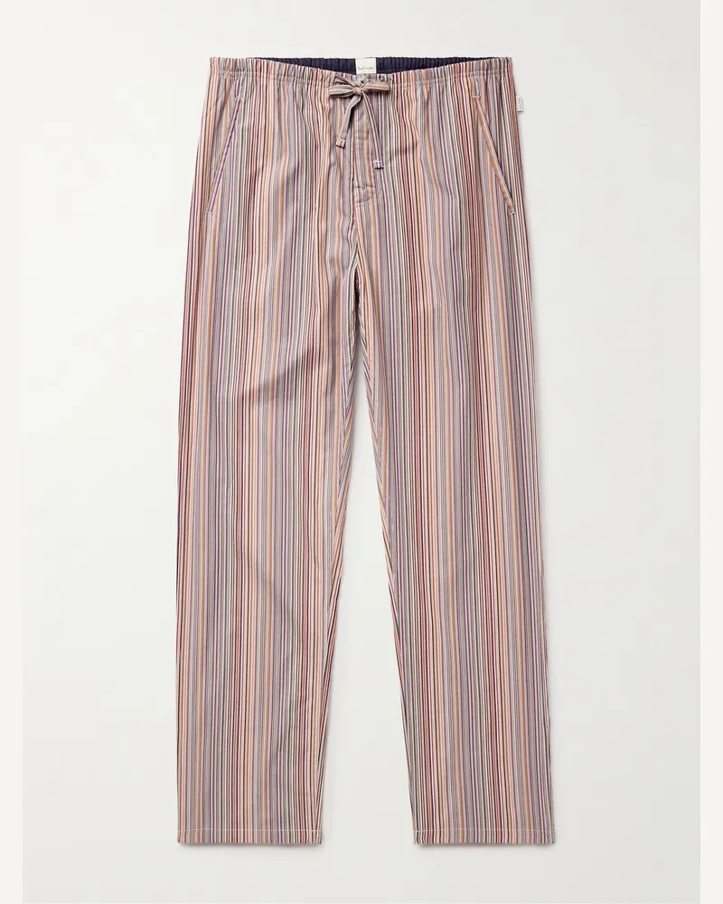 Paul Smith Striped Cotton Pyjama Trousers Red