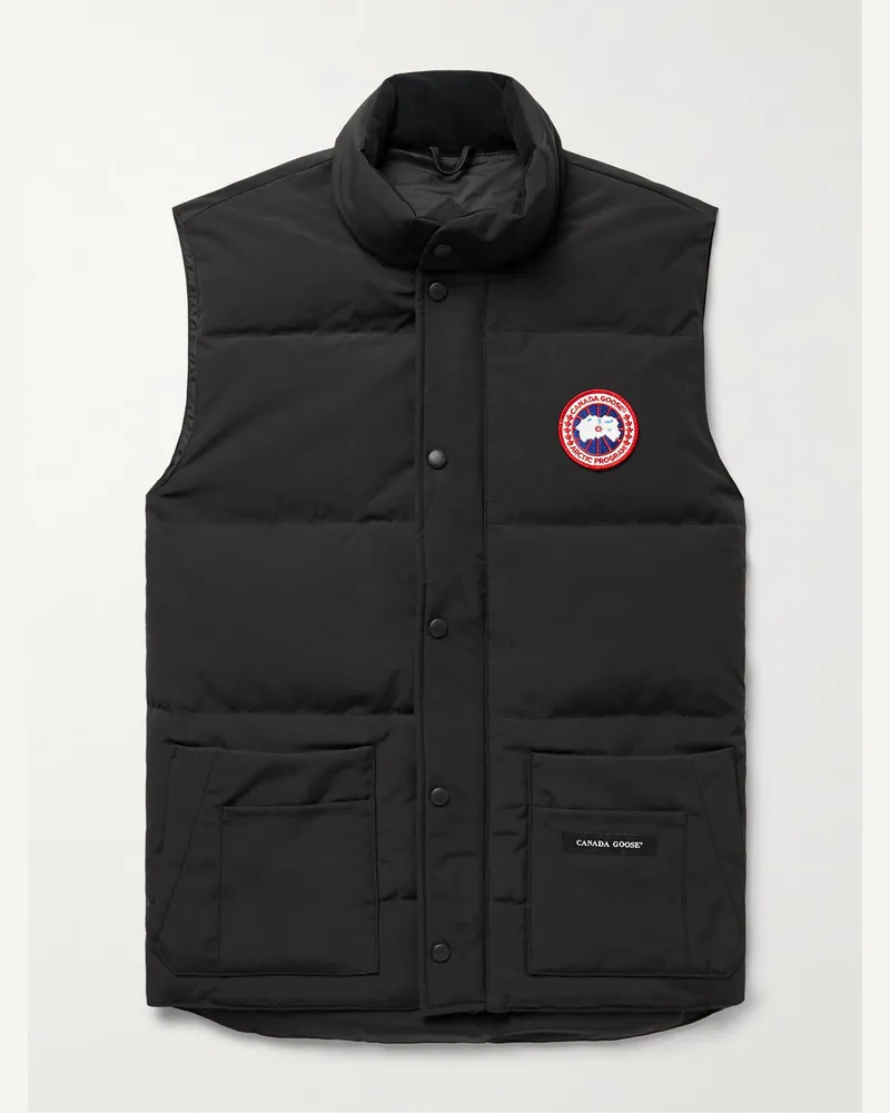 Canada Goose Freestyle Crew schmal geschnittene Daunenweste aus gestepptem Arctic Tech® Shell Schwarz