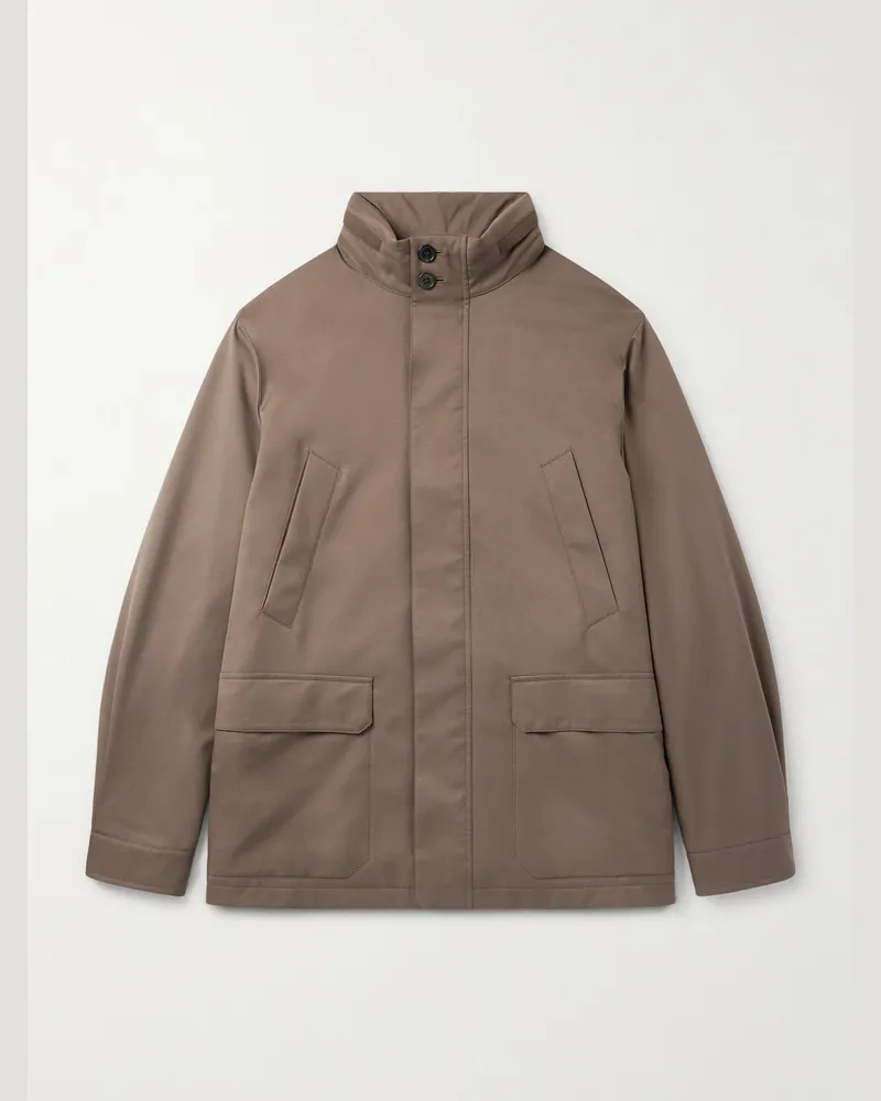 Ermenegildo Zegna Morotin 250CC Kapuzenjacke aus Shell Braun