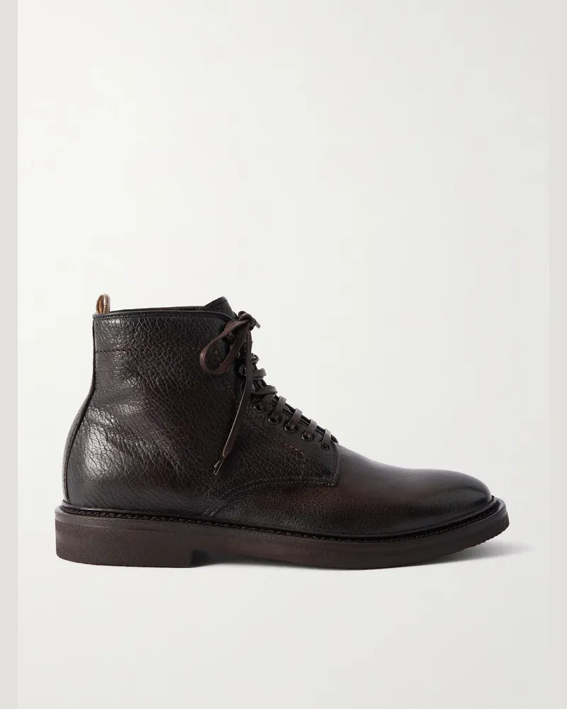 Officine Creative Italia Hopkins Flexi 203 Schnürstiefel aus vollnarbigem Wildleder Braun