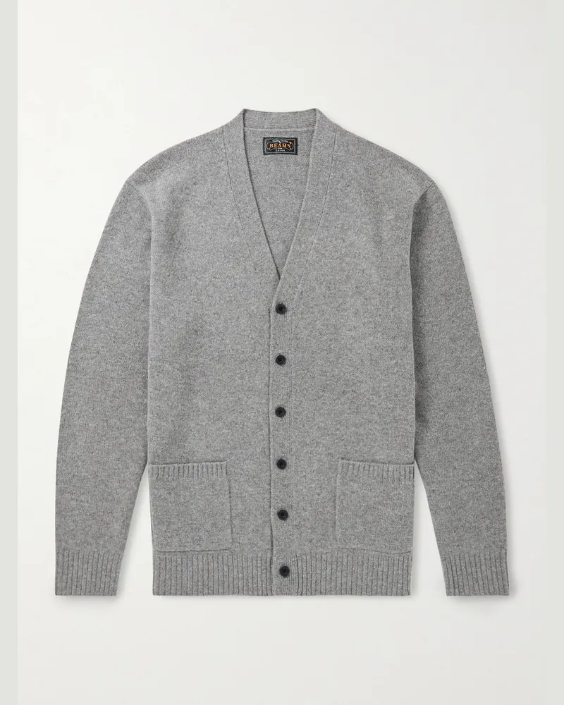 Beams Plus Wool-Blend Cardigan Gray