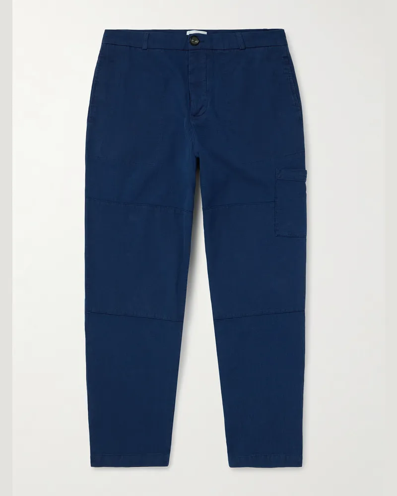 Oliver Spencer Judo gerade geschnittene Hose aus Baumwolle Blau