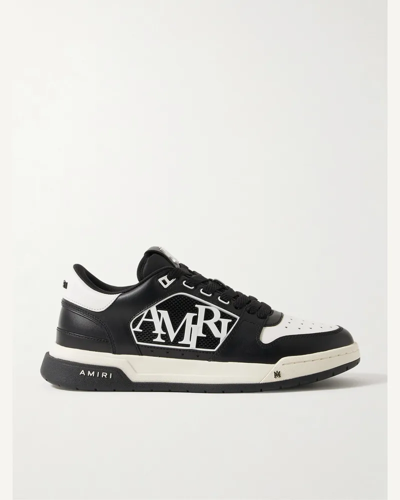 Amiri Classic Low Sneakers aus Leder mit Logoapplikationen und Gummibesatz Schwarz