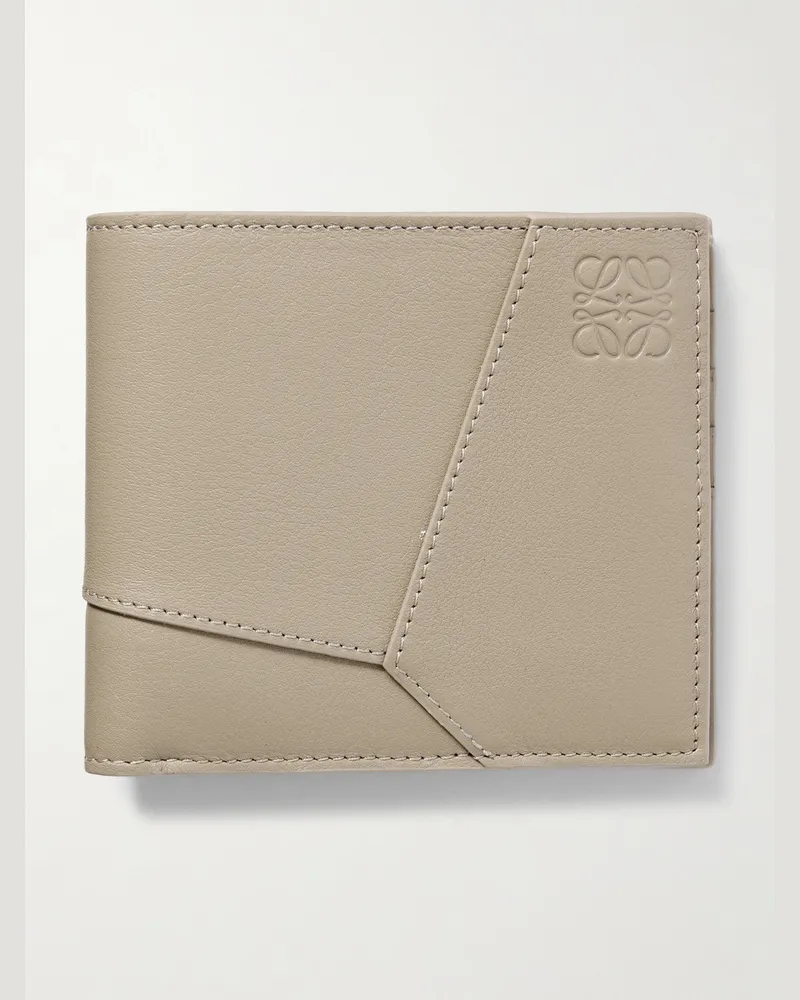 Loewe Puzzle Logo-Embossed Leather Billfold Wallet Neutrals