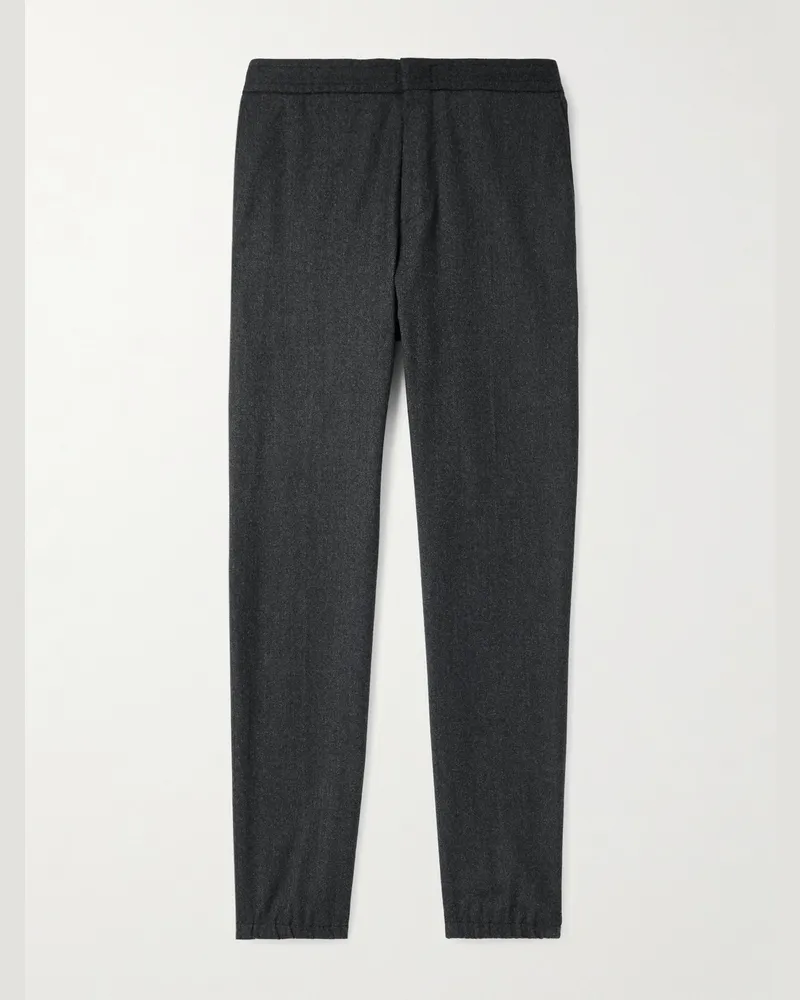 Ermenegildo Zegna Tapered Wool Trousers Gray