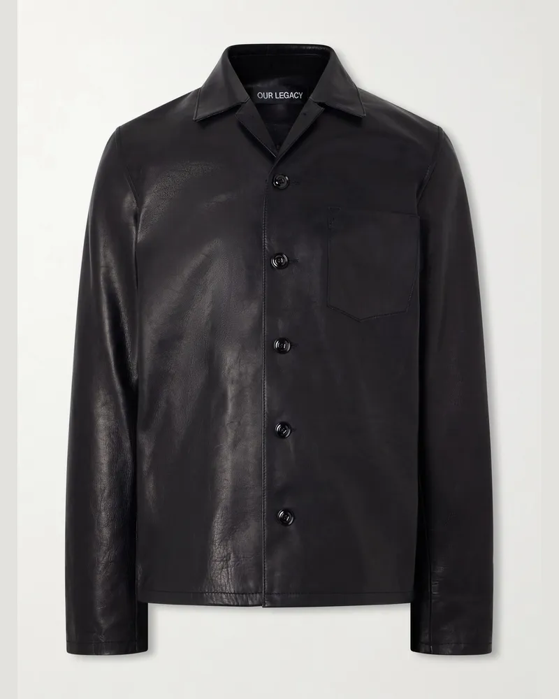 Our Legacy Private Leather Jacket Black