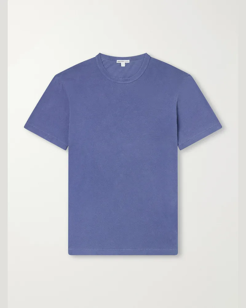 James Perse Cotton-Jersey T-Shirt Blue
