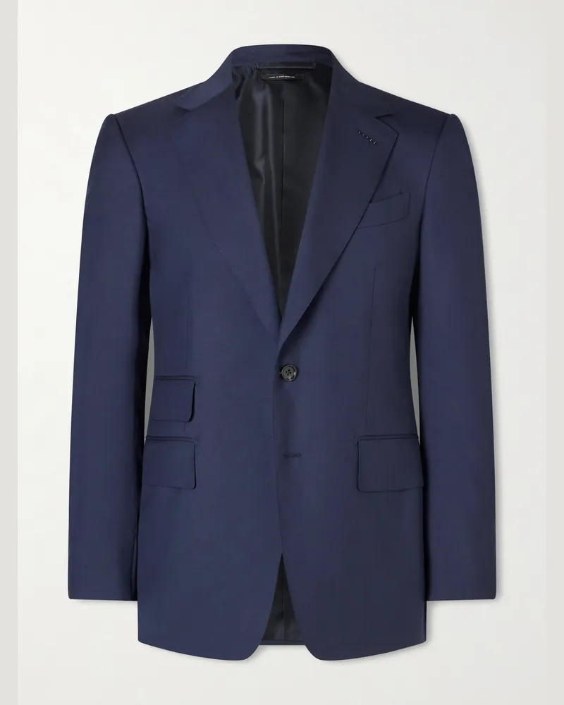Tom Ford Shelton Sakko aus 120s-Wolle Blau