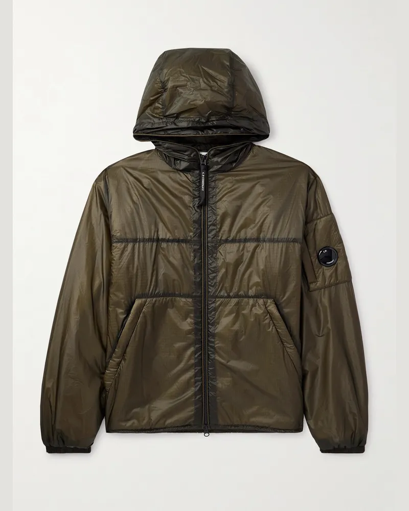 C.P. Company Wattierte Kapuzenjacke aus „Nada Shell“-Material Grün