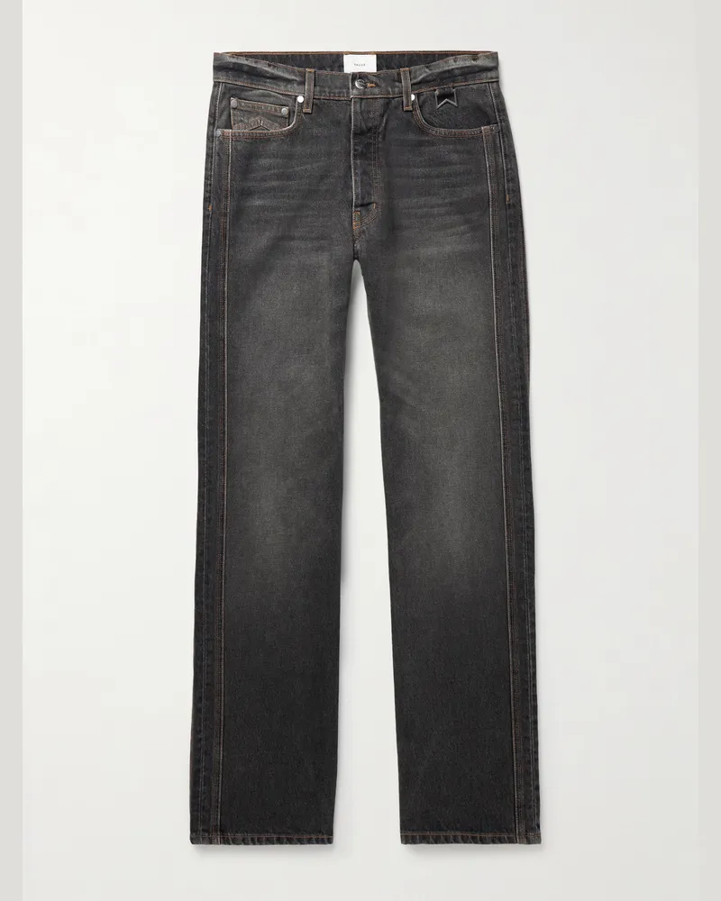RHUDE 90s Traxedo gerade geschnittene Jeans Schwarz