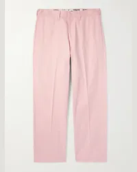 SAINT MXXXXXX Gerade geschnittene Hose aus Baumwoll-Twill Pink