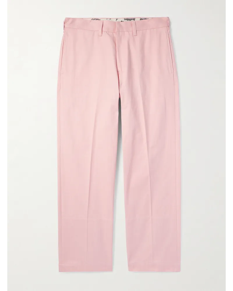 SAINT MXXXXXX Gerade geschnittene Hose aus Baumwoll-Twill Pink