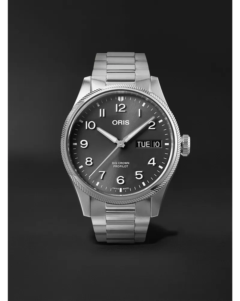 ORIS Big Crown ProPilot Big Day Date Automatic 44 mm Uhr aus Edelstahl, Ref.-Nr. 01 752 7760 4063-07 8 22 08P Grau