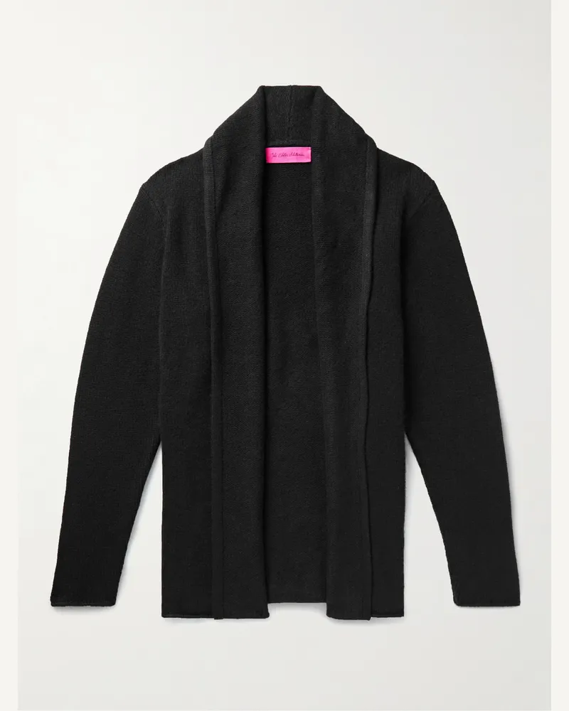 The Elder Statesman Shawl-Collar Cashmere Cardigan Black