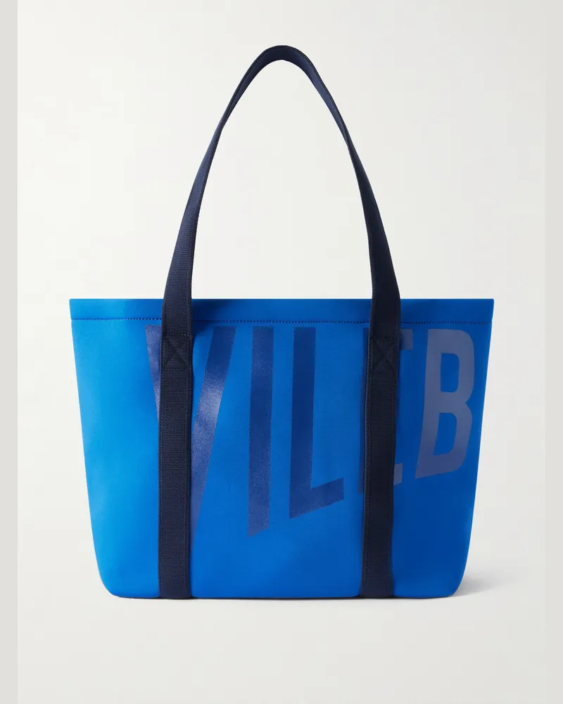Vilebrequin Tote aus Scuba mit Webband und Logoprint Blau