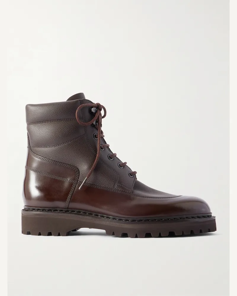 John Lobb Peak Stiefel aus Leder Braun