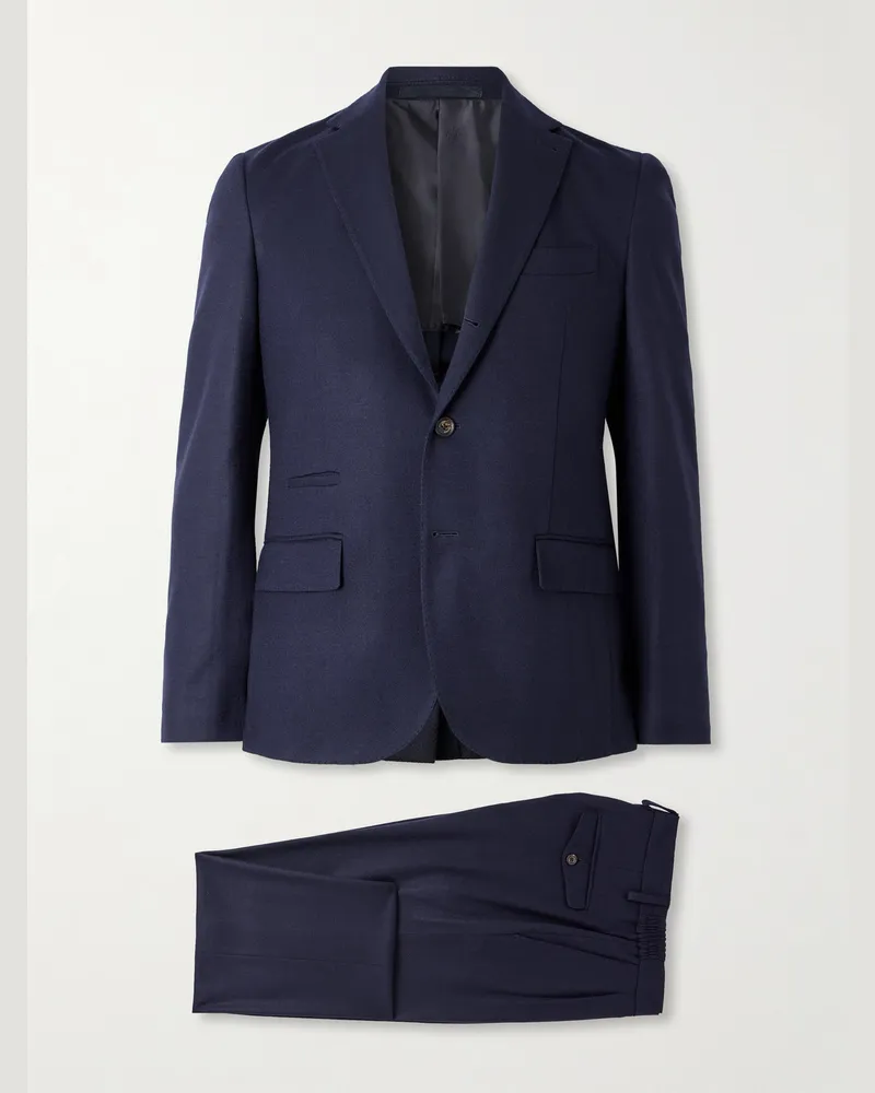 Eleventy Nested Anzug aus Wolle Blau