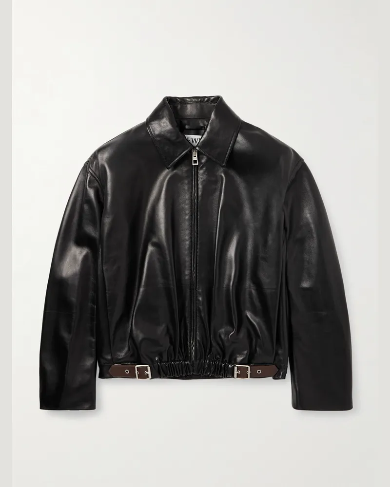 Loewe Lederjacke Schwarz